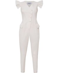 Femponiq - Ruffled Sleeve Tailored Jumpsuit - Lyst