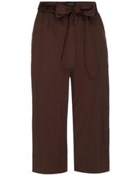 LAHIVE - Lazzaro Cropped Palazzo Pant With Self Belt - Lyst