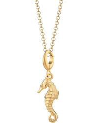Lily Charmed - Plated Seahorse Charm Necklace - Lyst