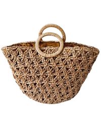 Springmoonatelier - Handmade Raffia Lady Handbag - Lyst