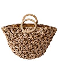 Springmoonatelier - Handmade Raffia Lady Handbag - Lyst