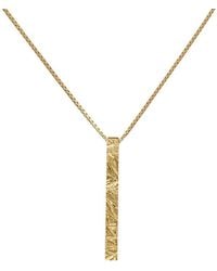 Edge Only - Rugged Bar Pendant 18Ct Vermeil - Lyst