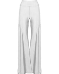 ANTONINIAS - Cleo High Waisted Stretch Wide Leg Pants With Side Slit - Lyst