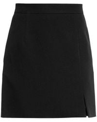 Cliché Reborn - Black Twill Mini Skirt - Lyst