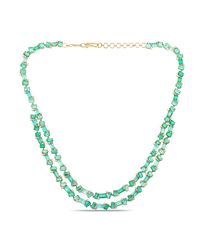 Trésor - Emerald & Diamond Necklace In 18k Yellow Gold - Lyst