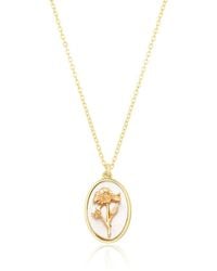 SET & STONES - Katrina Birth Flower Necklace - Lyst