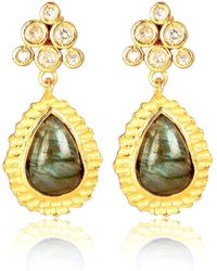 Lila Rasa - Labradorite & Crystals Statement Earrings - Lyst