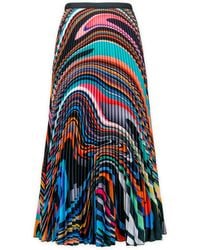 Wild Cosmos - Emily Oil Paint Pleated Skirt - Lyst
