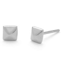 Nellou Jewellery - Pyramid Stud Earrings Sterling - Lyst