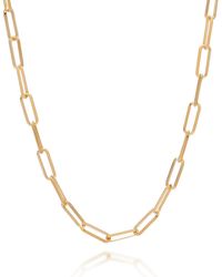 Nellou Jewellery - Triangular Paperclip Necklace Plated Sterling - Lyst
