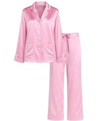 Reve Sleepwear - Classic Silk Pajama Set - Lyst