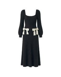 Modenaire - Sweater Midi Dress Sculpted Bow Detail - Lyst
