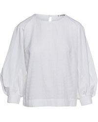 Conquista - Bishop Sleeve Jacquard Top In Sustainable Fabric - Lyst