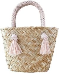 LIKHÂ - Dusty Rose Small Classic Tote Bag With Braided Handles - Lyst