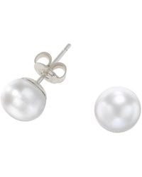 Dower & Hall - Ten Millimetre Freshwater Luna Pearl Studs - Lyst