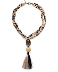 Jaredjamin - Adamah Beaded Tassel Necklace - Lyst