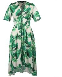 Smart and Joy - Tropical Print V-Neck Dress - Lyst