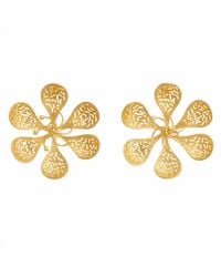 Meraki by Rashmi Bajaj - Clematis Plated Stud Earrings - Lyst