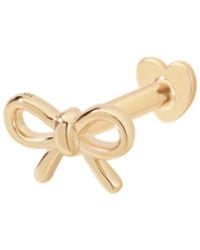 Vanhi - 14K Solid Bow Tie Flat Back Stud - Lyst