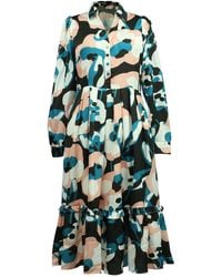 Smart and Joy - Macro Abstract Print V Neck Dress - Lyst