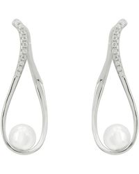 LÁTELITA London - Eternal Embrace Pearl Earrings Silver - Lyst