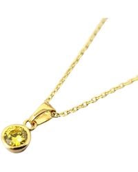 Harfi - Mini Round Citrine November Birthstone Pendant Necklace - Lyst