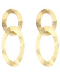 LOTT.gioielli - Classic Earring Double Oval Charm Satin - Lyst