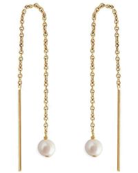 Astor & Orion - Paloma Minimalist Pearl Threaders On Sterling - Lyst