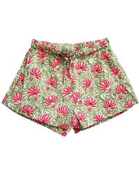 Lime Tree Design - Jaipur Floral And Pink Shorts - Lyst