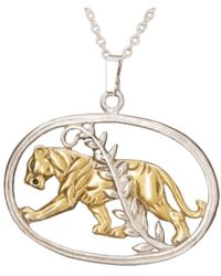 Simon Kemp Jewellers - Prowling Tiger Necklace Eighteen Carat On Sterling - Lyst