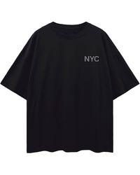 X Ilona Blue - Universal Fit Graffiti Teddy Bear New York City Cotton Tee - Lyst