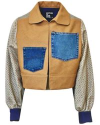 Couture to Your Door - Neutrals Upholstery Upcycled X Denim Jacket - Lyst