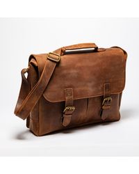 Hides Leather Co. - Handmade Leather Messenger Bag, Travel Laptop Briefcase - Lyst