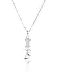 Kasun - Solid I Initial Necklace With Mother Of Pearl - Lyst