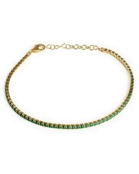 BY EDA DOGAN - Green Stone Tennis Bracelet - Lyst