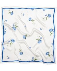 RainSisters - Large Floral Natural Silk Scarf - Lyst