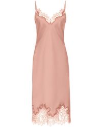 Avenue 8 - Silk Lace Detailed Midi Cami Dress - Lyst