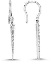 Ecce | Artisan Diamonds - 14K Solid Small Rod Diamond Earring - Lyst