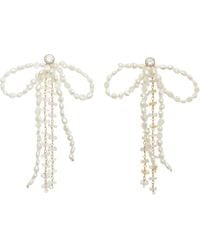 Lavani Jewels - Aurora Ribbon Pearl Earrings - Lyst