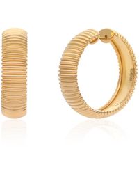 Preeti Sandhu - Ridged Dome Vermeil Hoops - Lyst