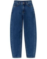 Yumi' - Denim Barrel Relaxed Fit Jeans - Lyst