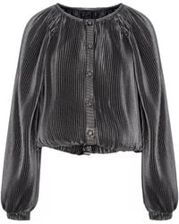 Silvia Serban - Pleated Voile Bomber - Lyst