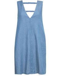 Audrey Vallens - Denim Affair Mini Tencel Shift Dress - Lyst