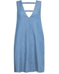 Audrey Vallens - Denim Affair Mini Tencel Shift Dress - Lyst