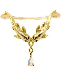 NASI SILVER - Two Wishes Wishbone Ring- Opal - Lyst