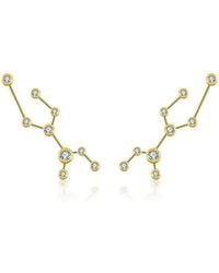 Genevieve Collection - Virgo Zodiac Constellation Earring 18K & Diamond - Lyst