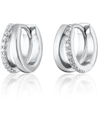 Scream Pretty - Illusion Split Mini Huggie Earrings - Lyst