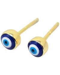 Harfi - Turkish Evil Eye Nazar Protective Stud Earrings - Lyst