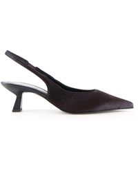 Notabene - Elisa Slingback Stilettos, Dark Cow Fur - Lyst
