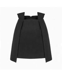AVENUE No.29 - Wool Blend Wrap Mini Skirt - Lyst